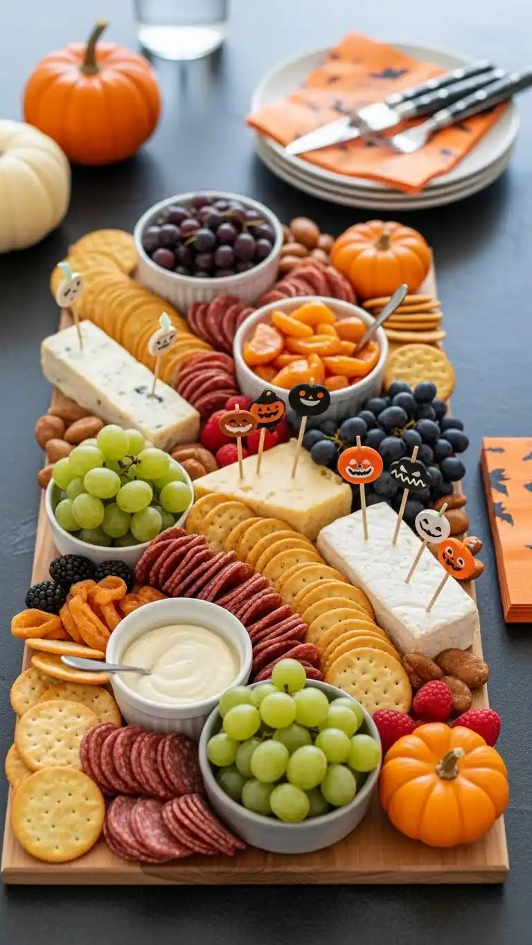 19. Elegant Halloween Evening Halloween Charcuterie Board Ideas