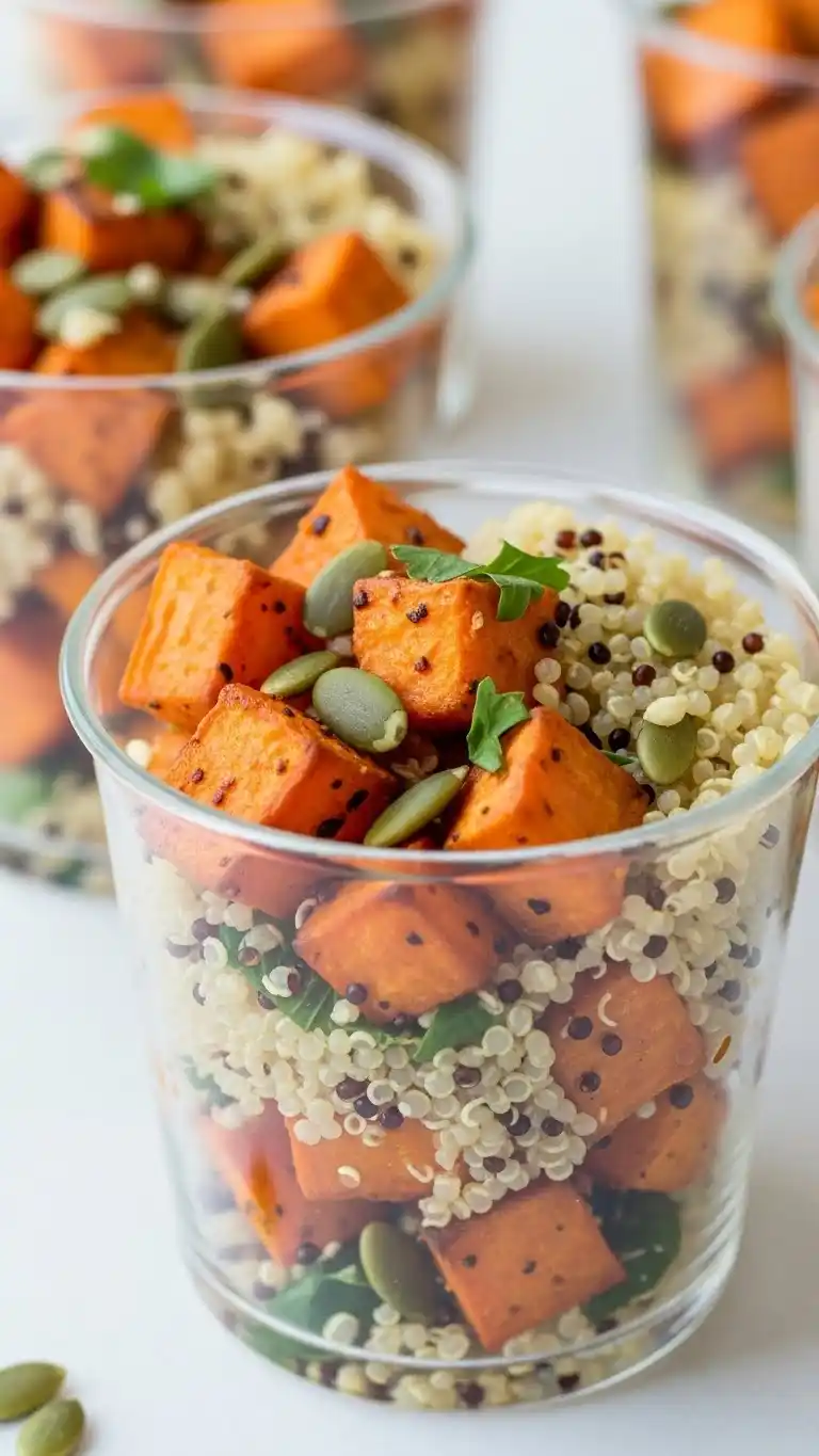 21. Roasted Sweet Potato and Quinoa Charcuterie Cup