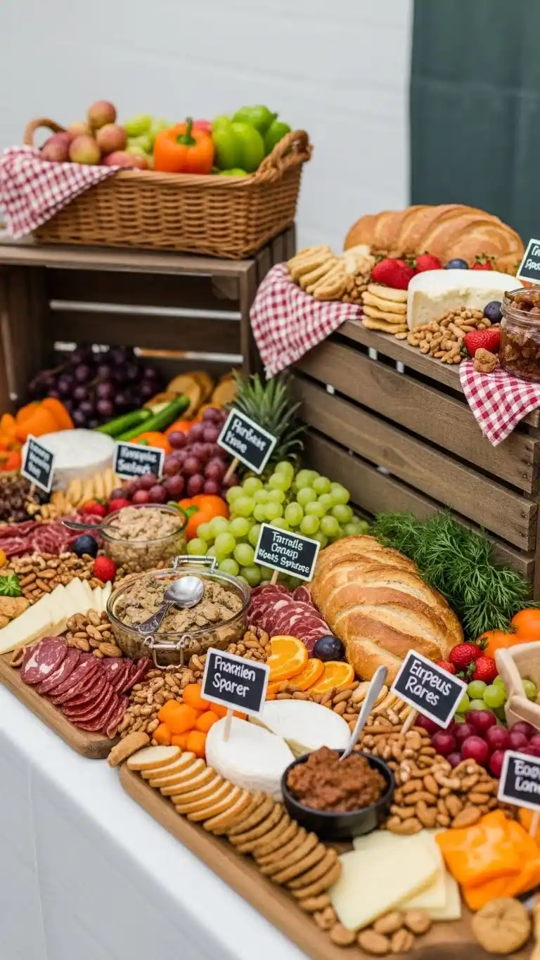 23. Farmer’s Market Inspired Charcuterie Grazing Table