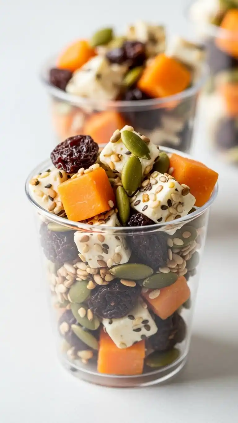 23. Mini Cheese and Seed Charcuterie Cup