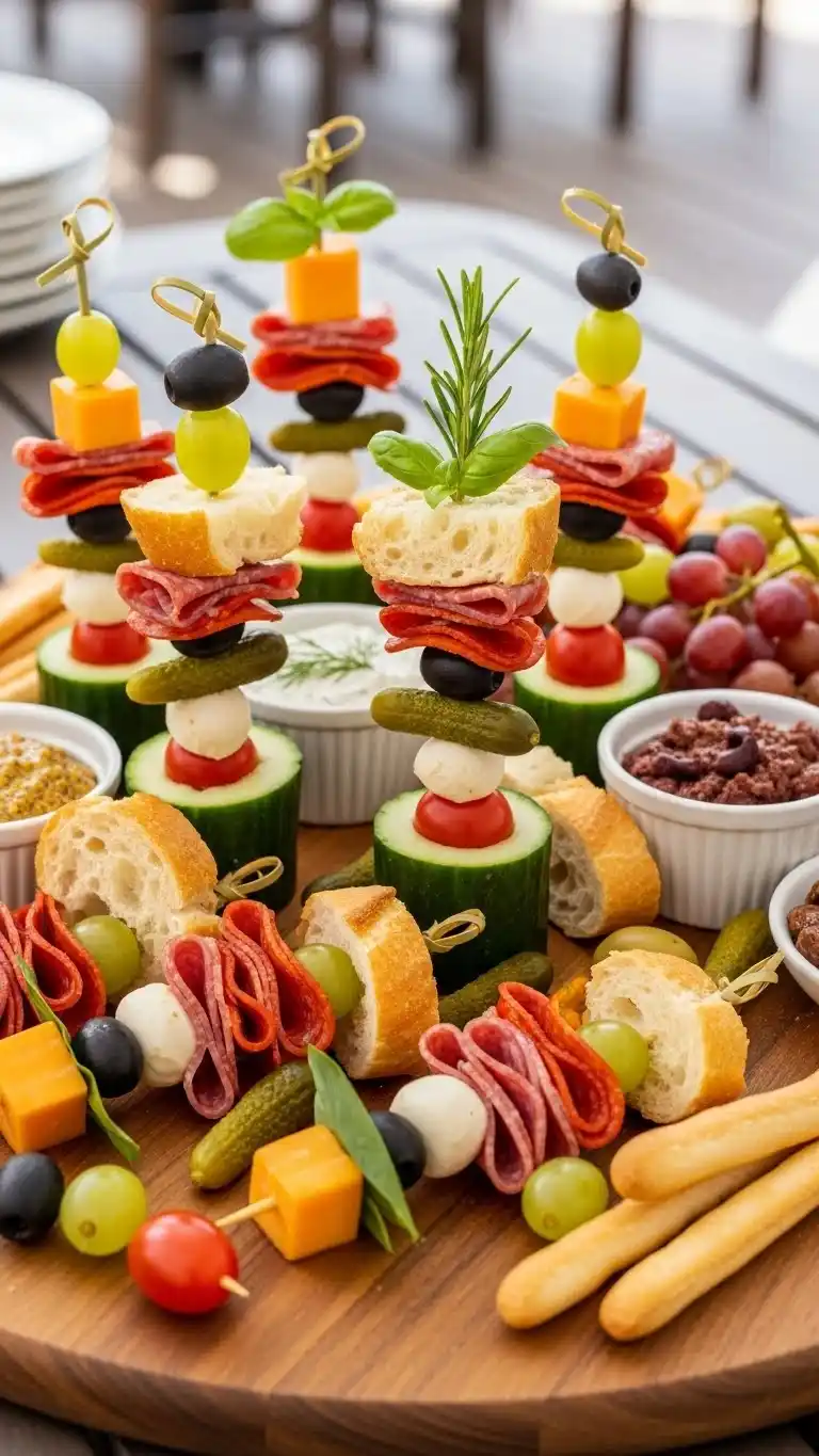 24. Family Gathering Charcuterie Kabob Ideas