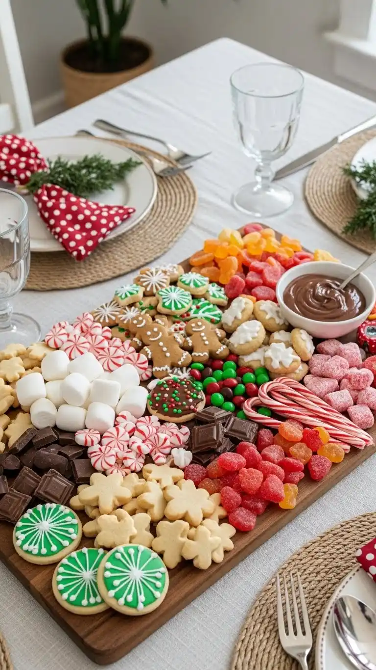 24. Holiday Cookies and Candies Dessert Board