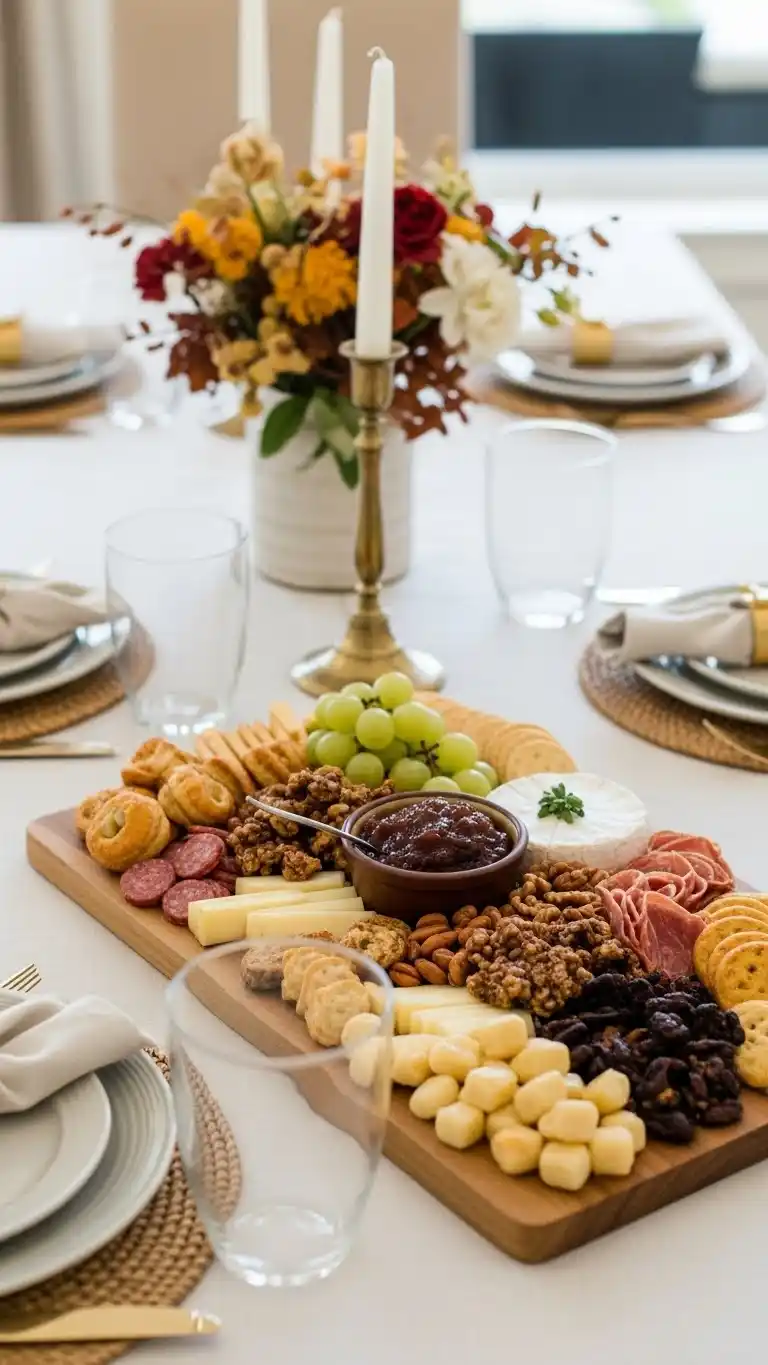 24. Textural Contrast Fall Charcuterie Board Ideas