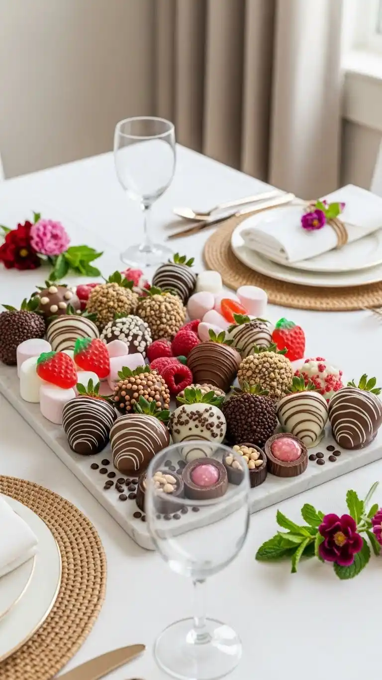4. Chocolate-Covered Strawberry Celebration Board