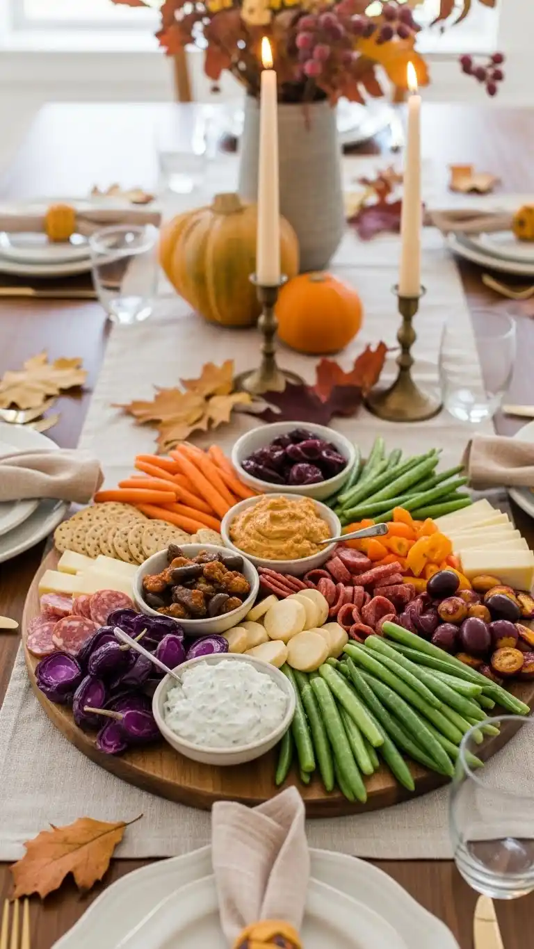 5. Autumn Veggie Forward Fall Charcuterie Board Ideas