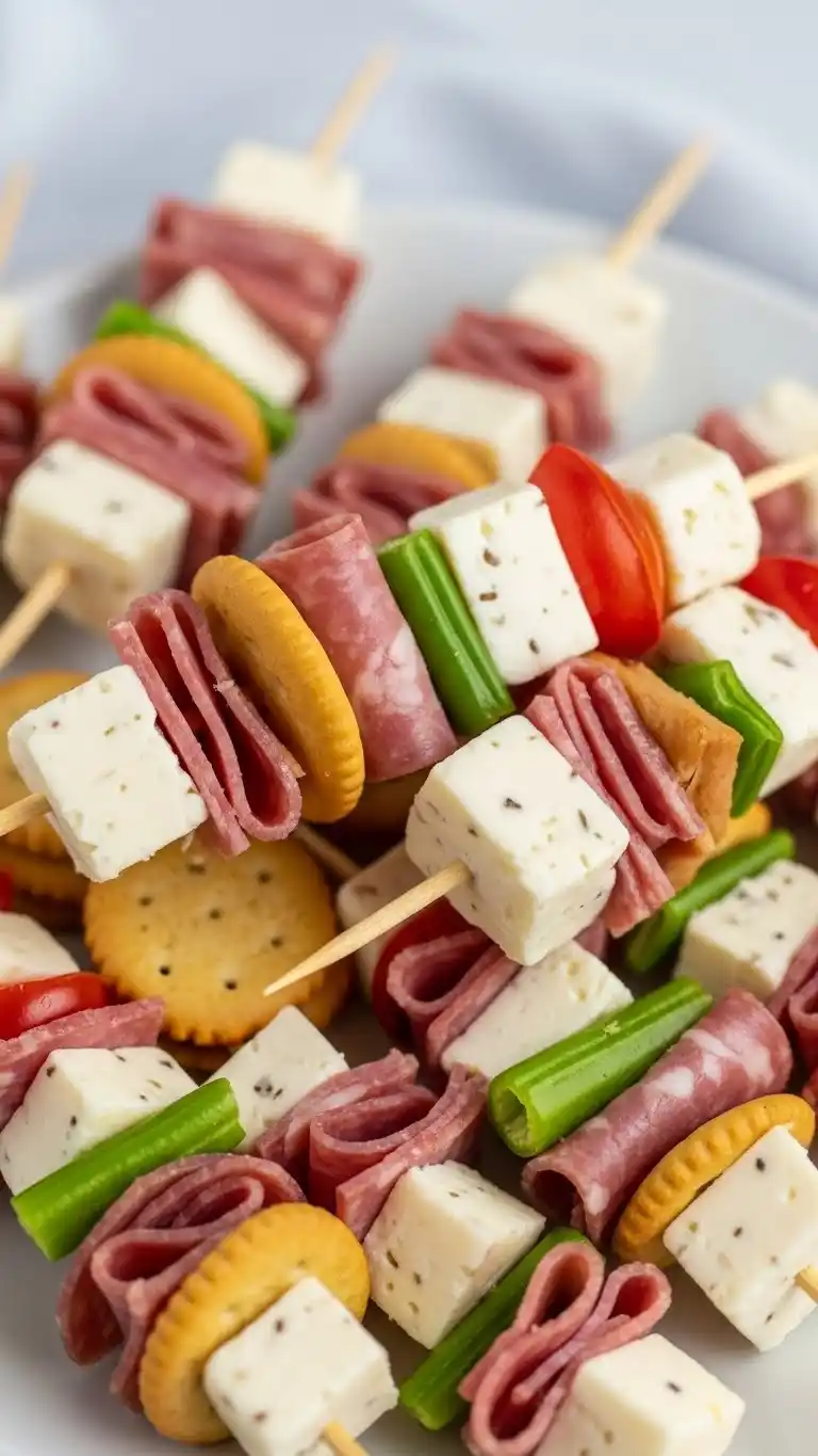 5. Crunchy and Creamy Charcuterie Kabob Ideas