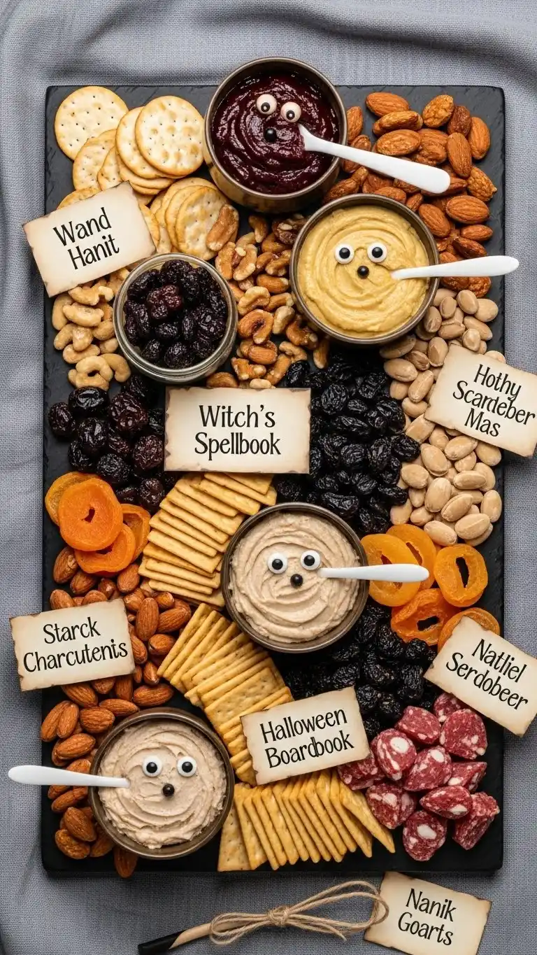 5. Witch’s Spellbook Halloween Charcuterie Board Ideas