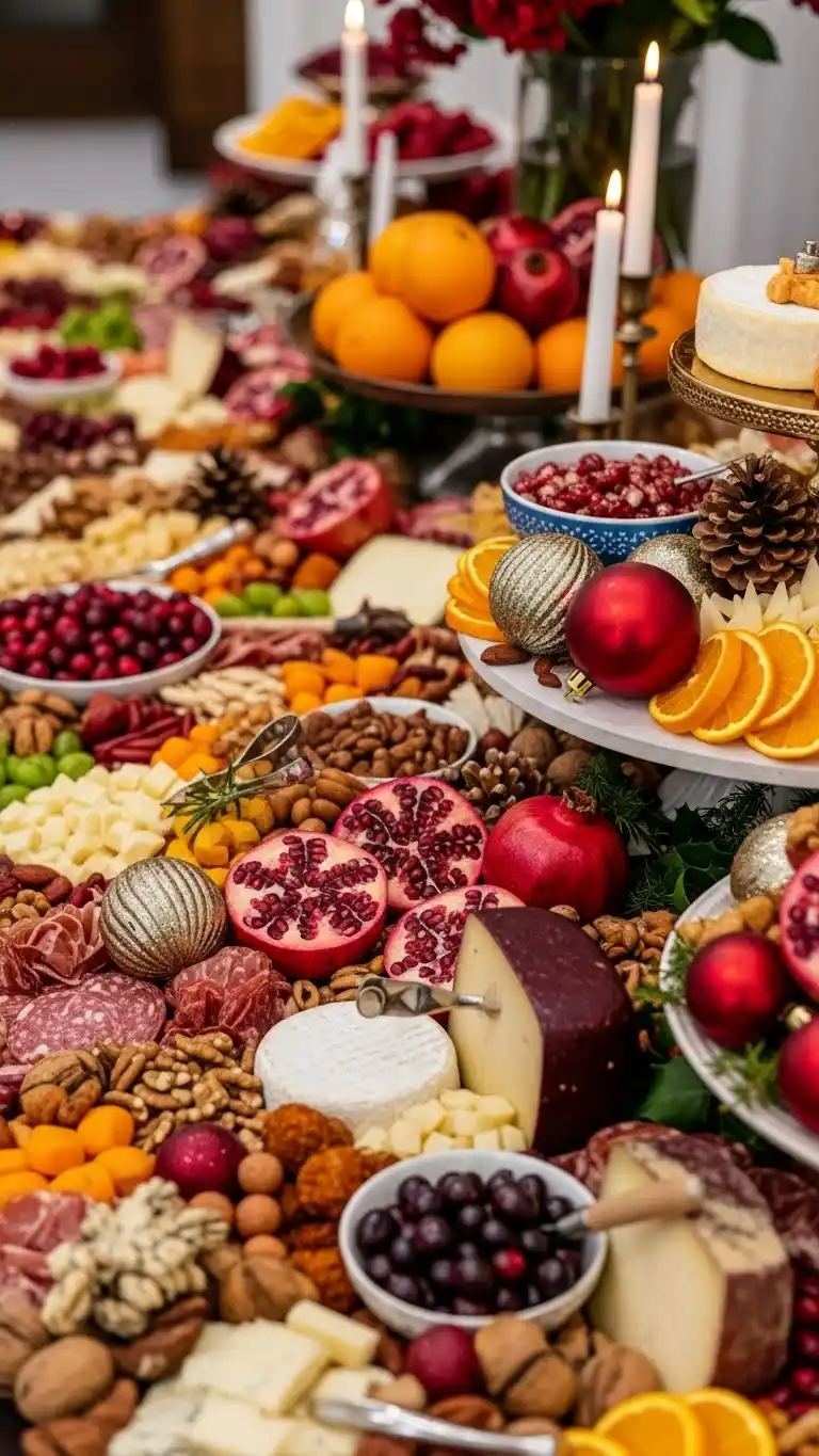 6. Elegant Holiday Charcuterie Grazing Table