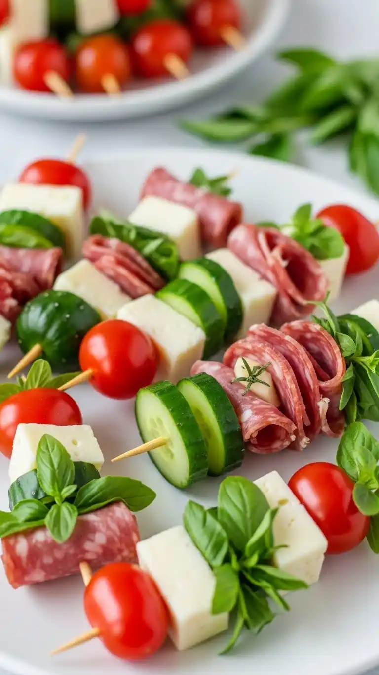 6. Fresh Garden Charcuterie Kabob Ideas