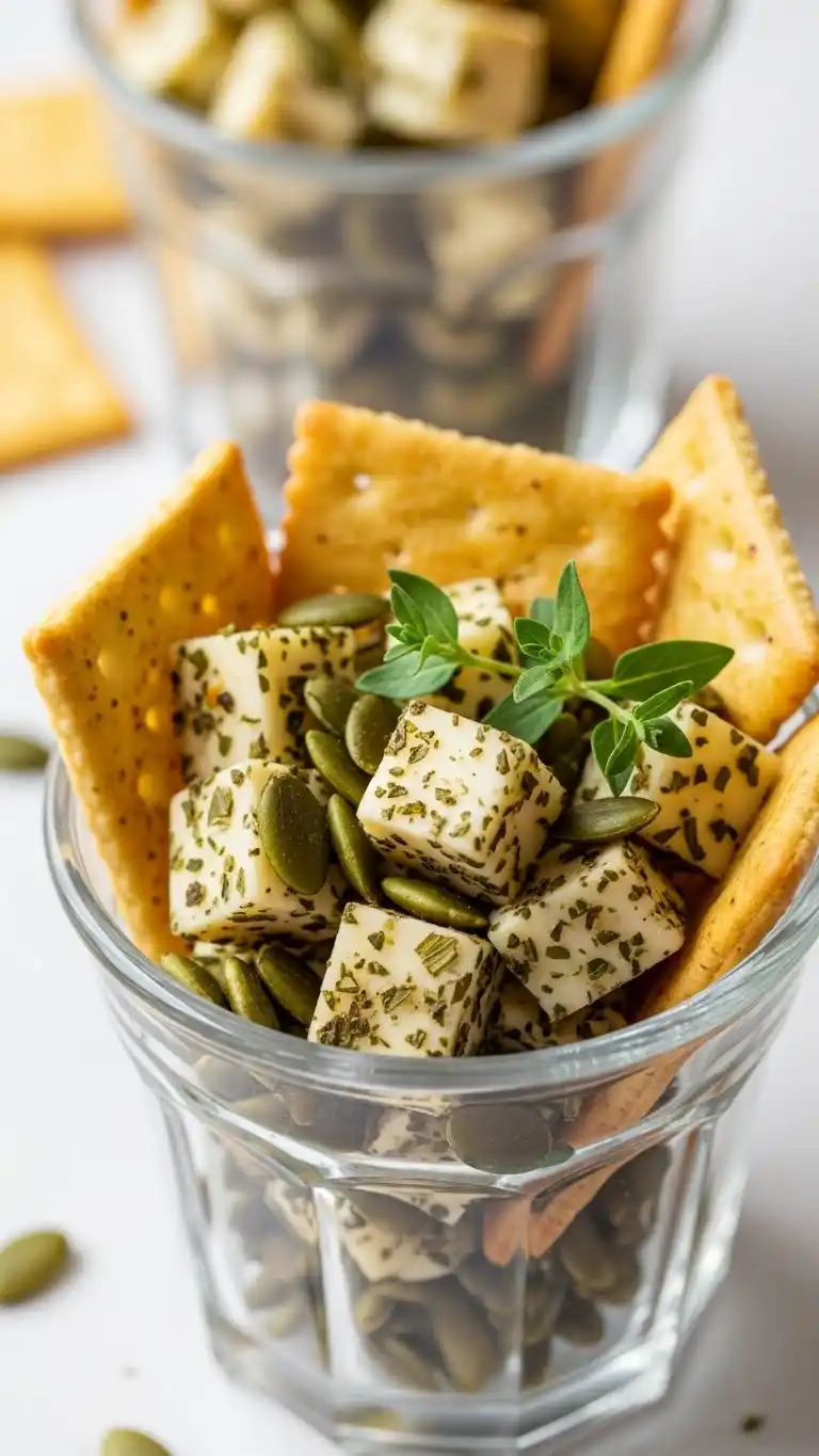 7. Savory Herb and Cheese Charcuterie Cup