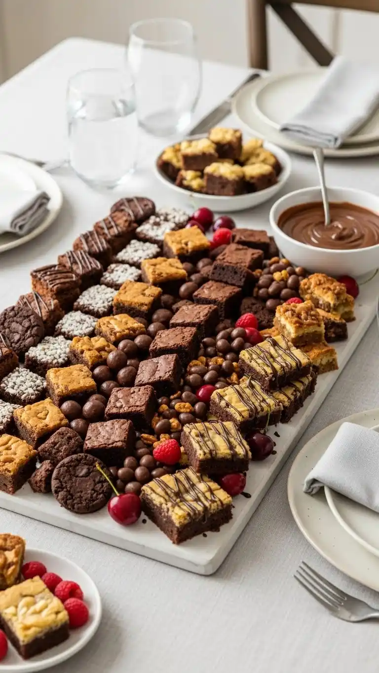 8. Brownie Bite and Blondie Treat Board