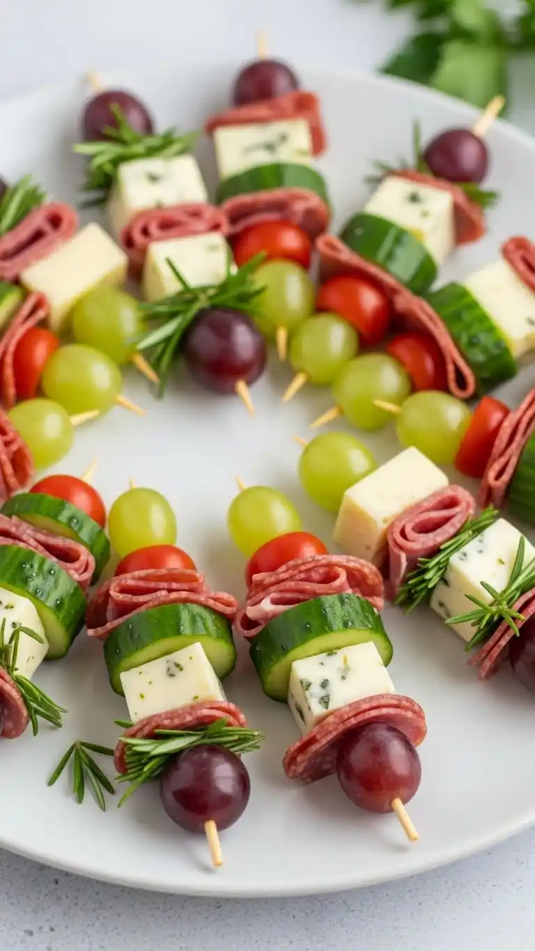 9. Color-Themed Charcuterie Kabob Ideas