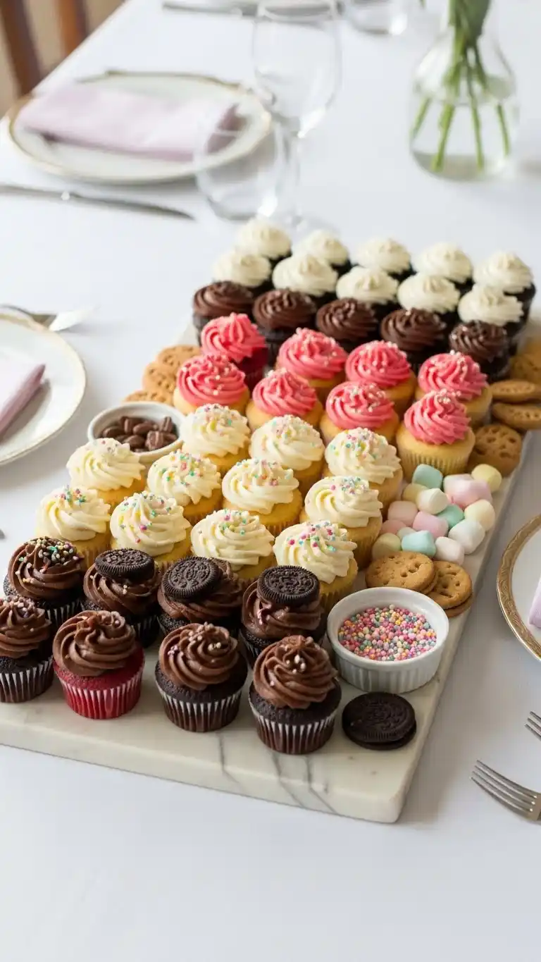 9. Cupcake Sampler Dessert Board