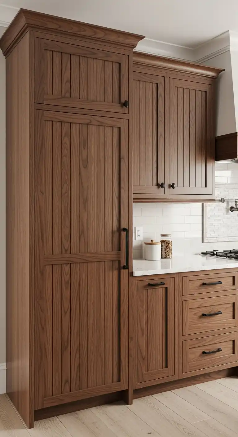 1. Classic Full-Height Walnut Kitchen Cabinets