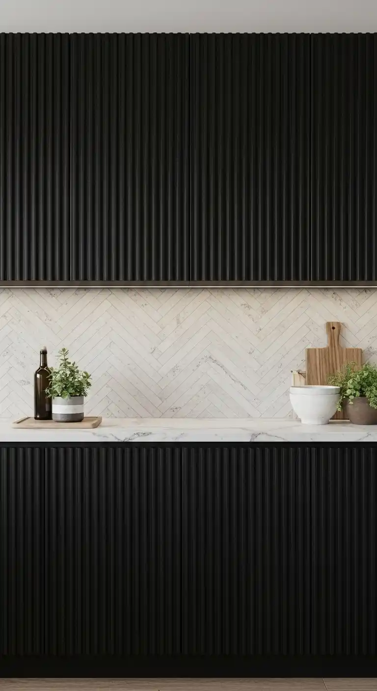 10. Textured Backsplash Pairing