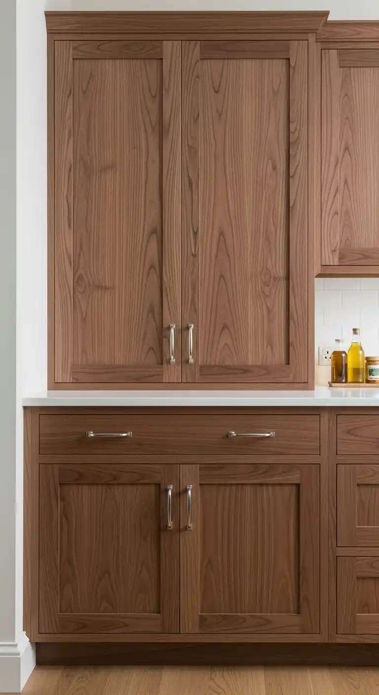 10. Traditional Shaker-Style Walnut Kitchen Cabinets
