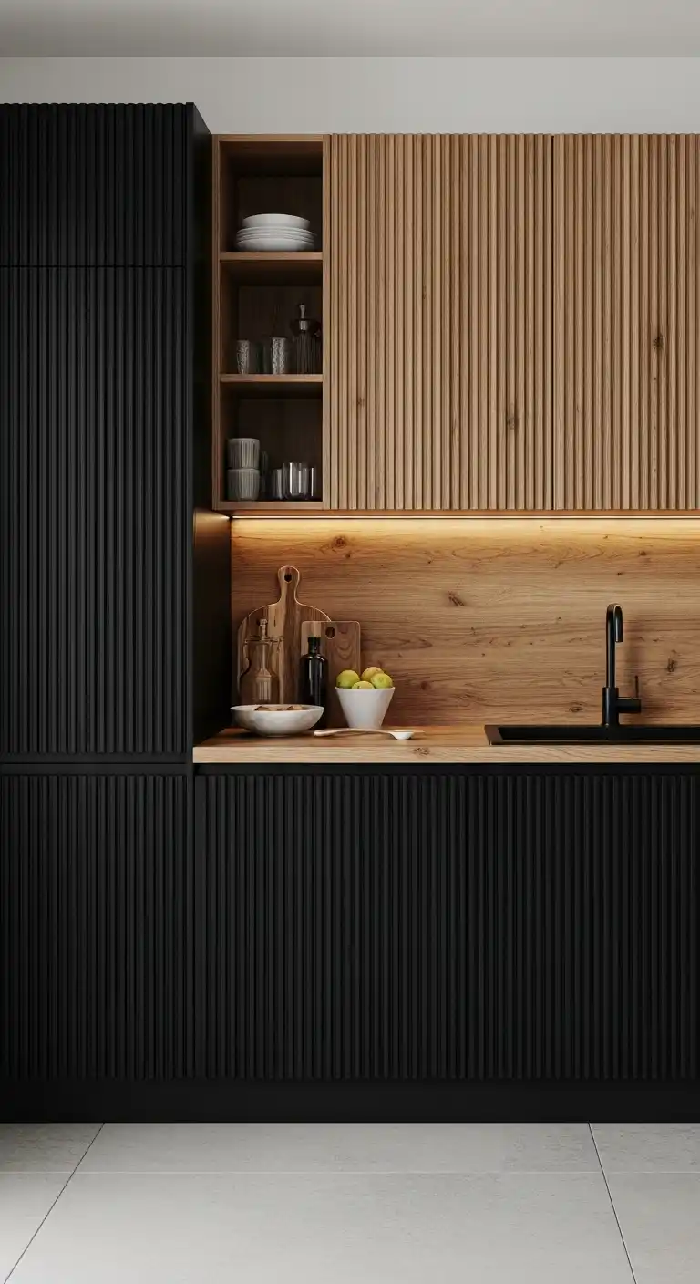 3. Contrasting Wood Accents