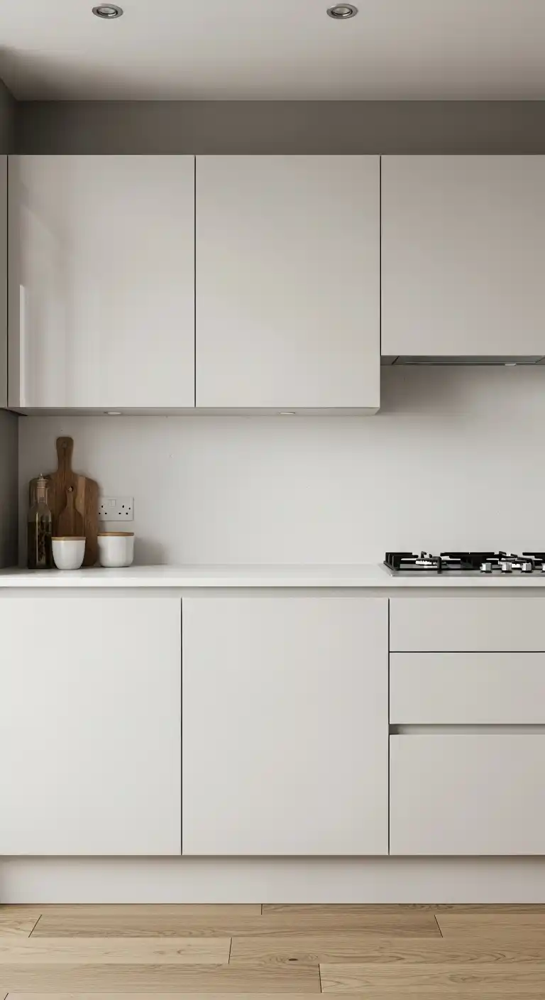 6. Matte and Gloss Contrast with Lacquer Cabinets