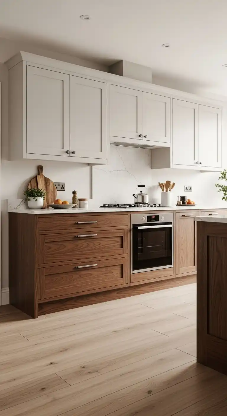 7. Two-Tone Kitchens Featuring Walnut Base Cabinets