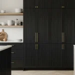 Stunning Black Fluted Kitchen Cabinet Ideas