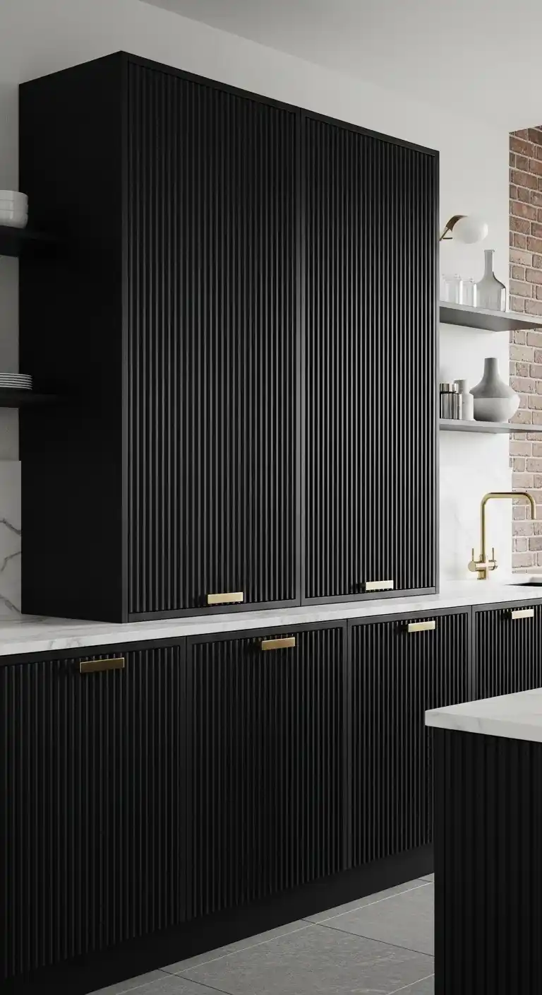 Why Black Fluted Kitchen Cabinets Are Becoming a Modern Interior Trend