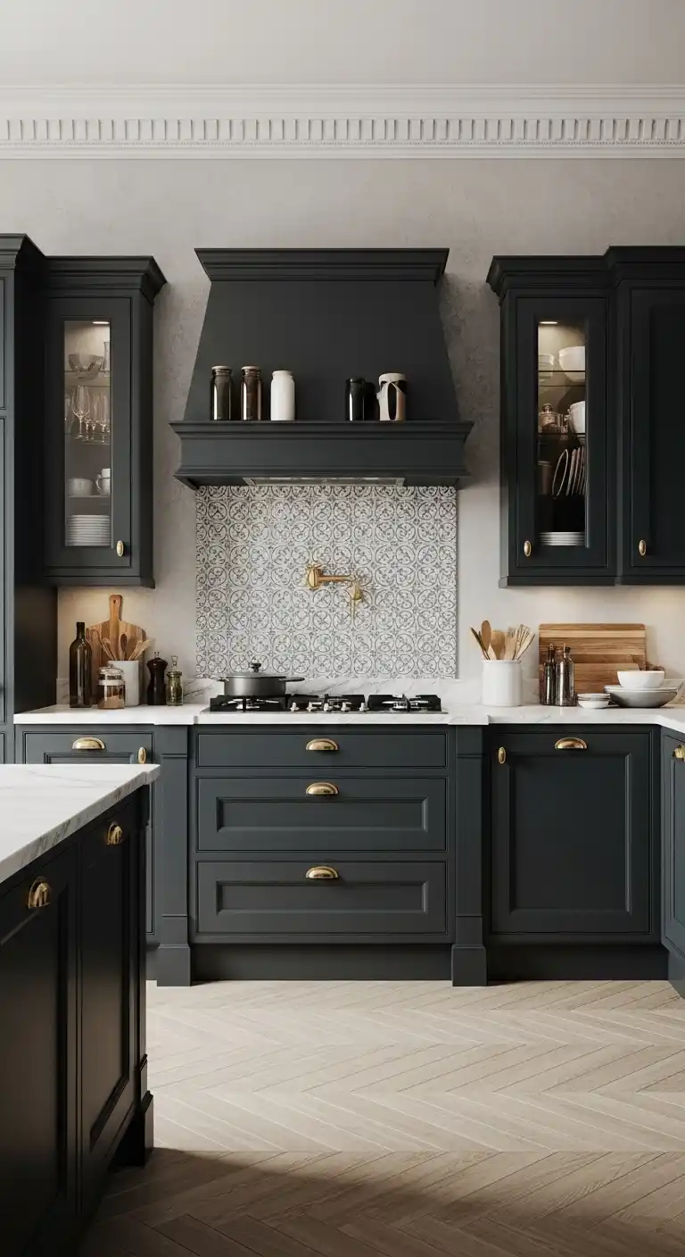 1. Moody Kitchen Cabinets in Classic Kitchens