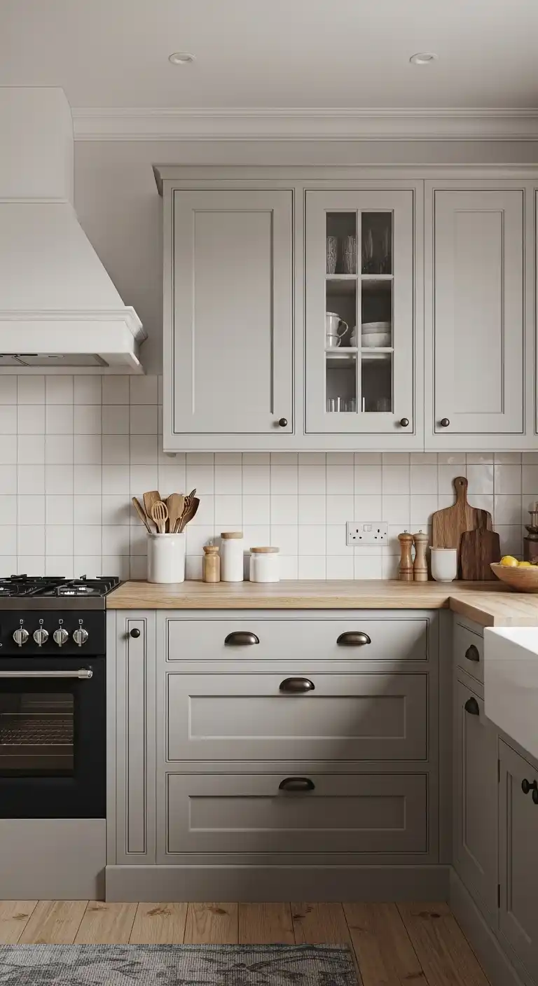 1. Shaker-Style Colonial Kitchen Cabinets Minimalism Meets Tradition