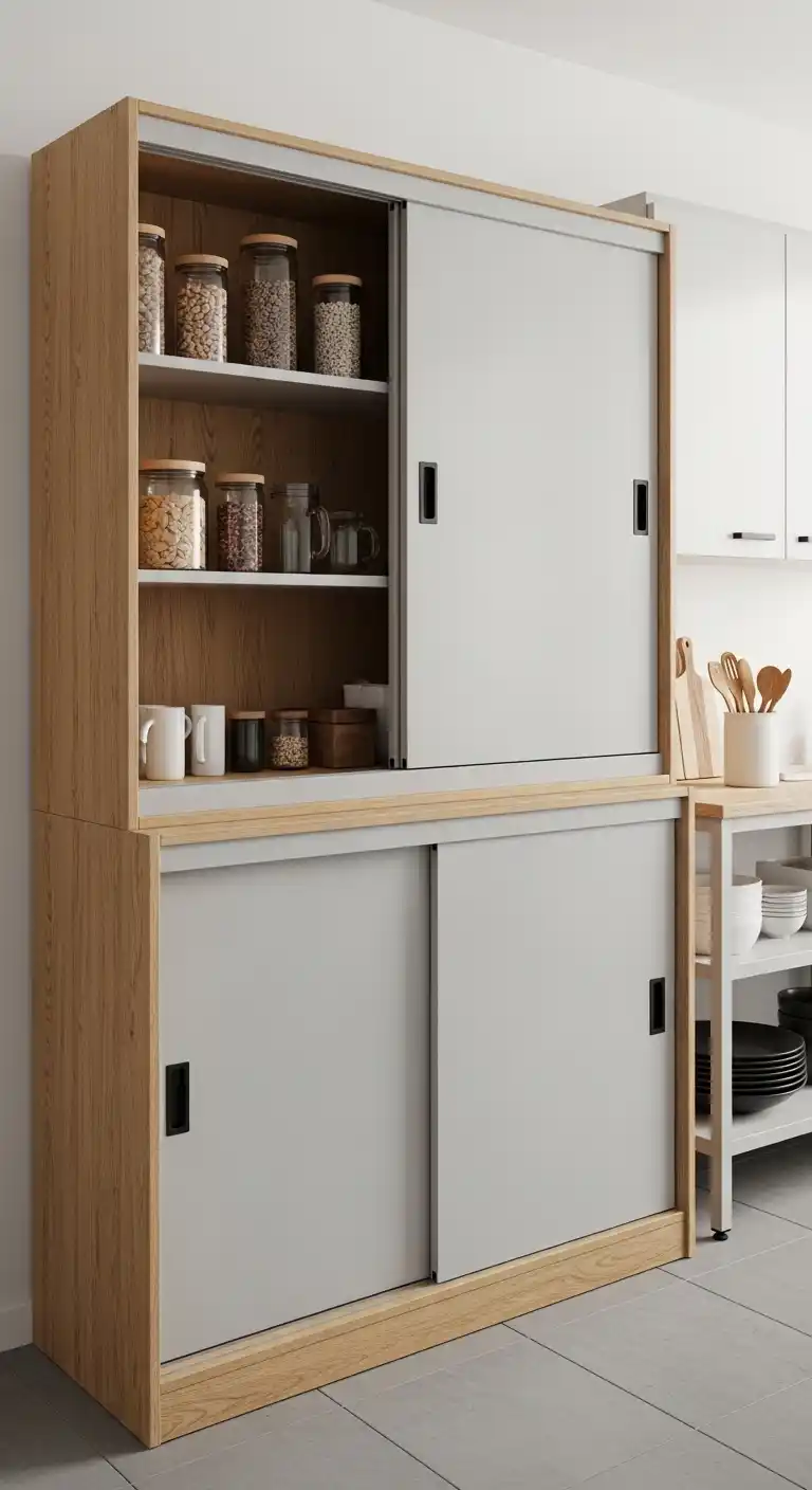 10. Cabinets with Sliding Doors for Space Efficiency