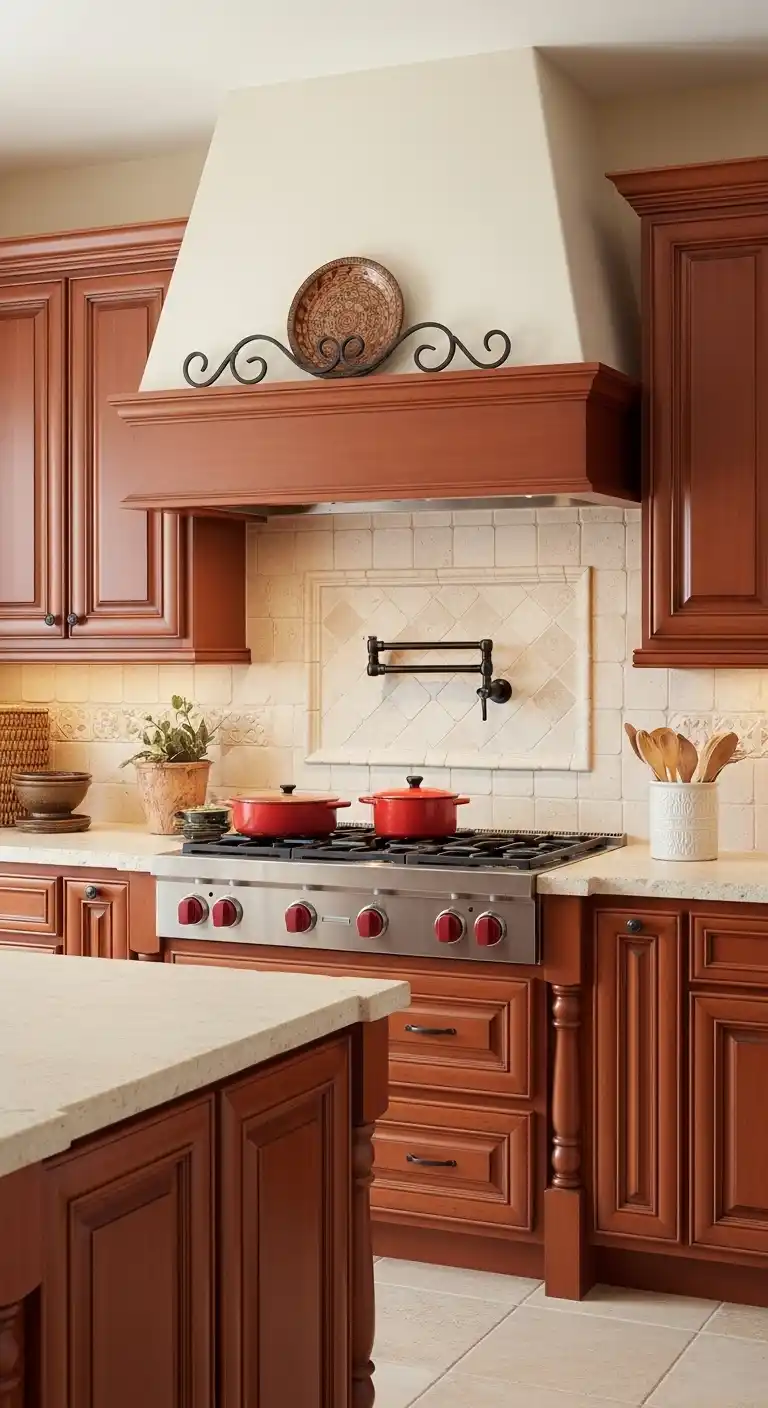 12. Painted Terracotta Cabinets