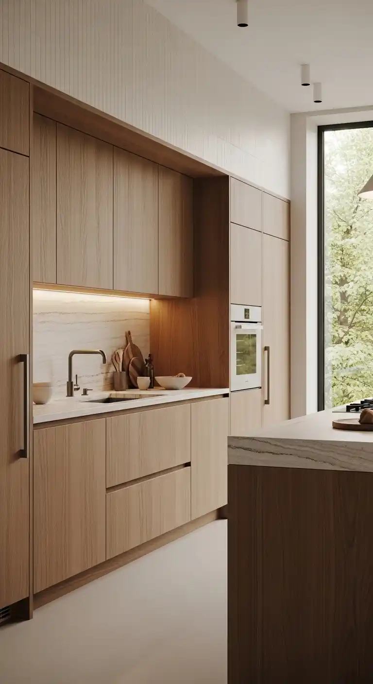 14. Minimal Hardware with Natural Finishes