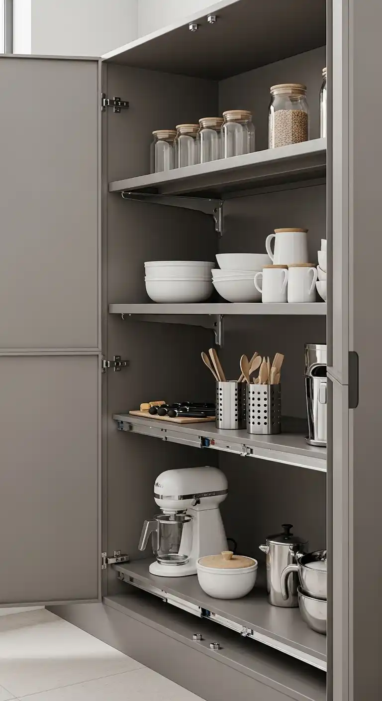 17. Cabinets with Adjustable Shelving