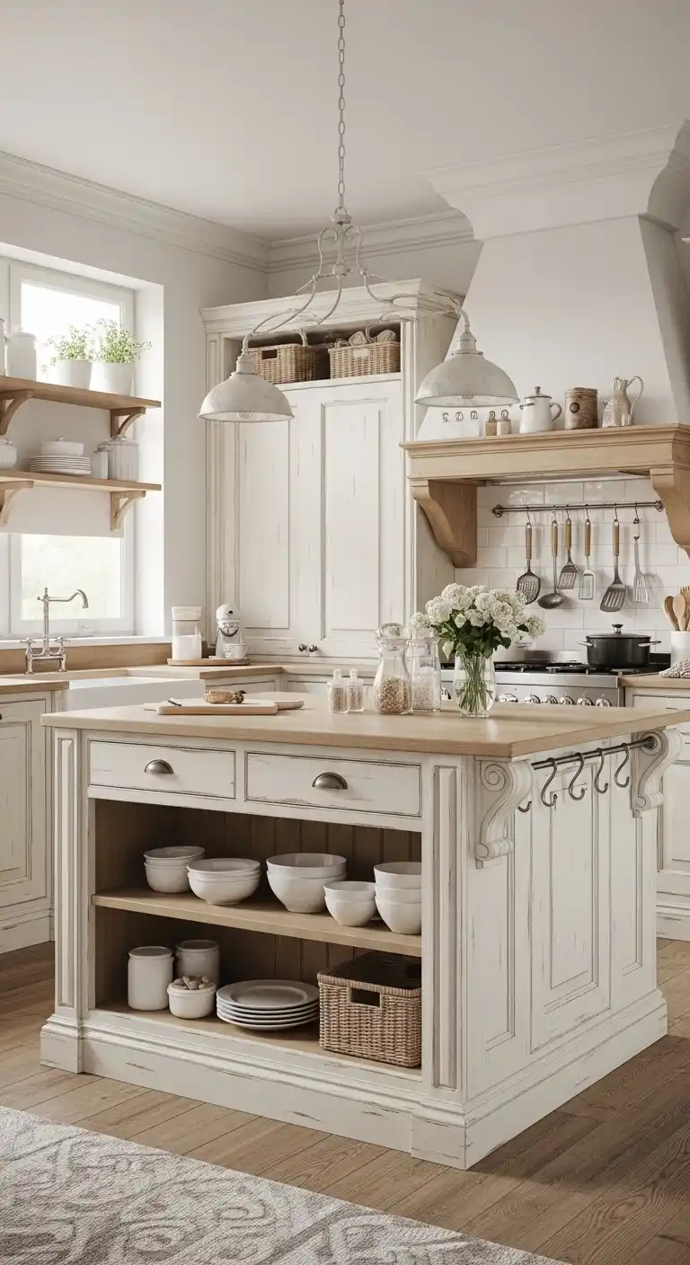 19. Cabinet Islands for Functional Vintage Style