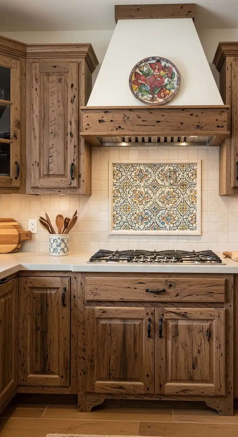 2. Reclaimed Wood Cabinets