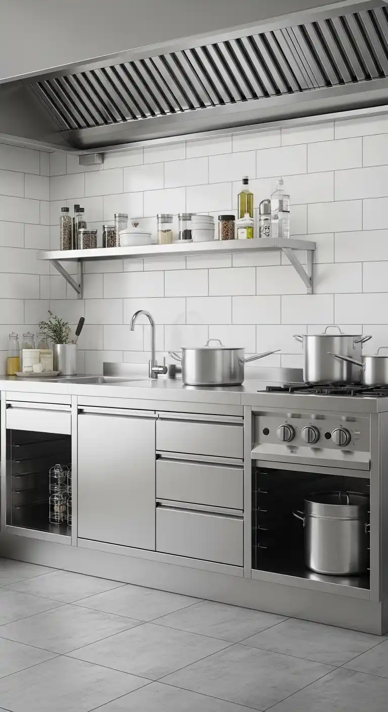 2. Stainless Steel Cabinets for Long-Term Durability