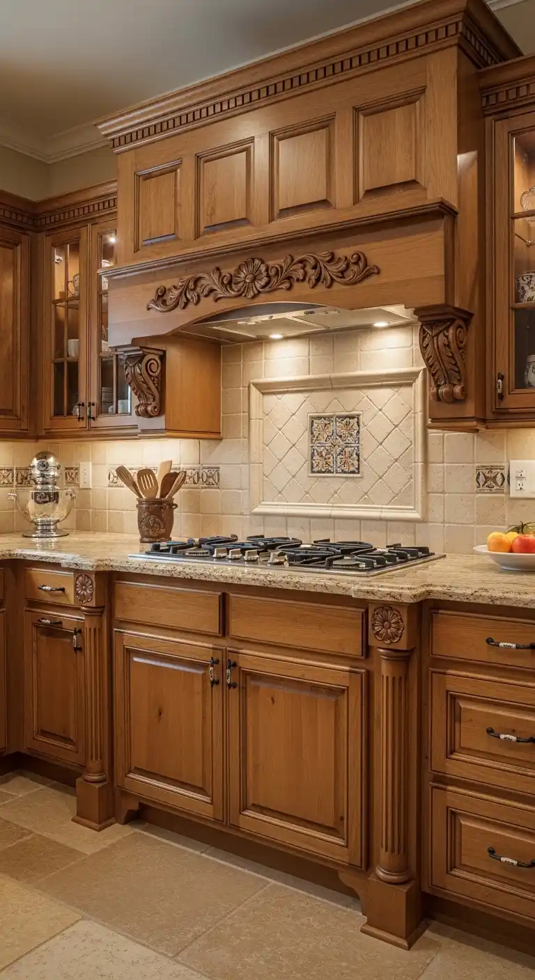 20. Tuscan Cabinets with Integrated Lighting