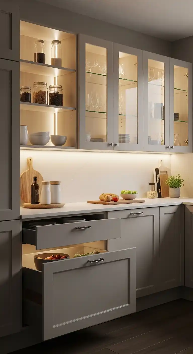 23. Cabinet Lighting with Smart Home Features