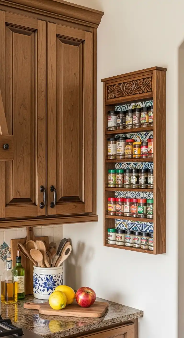 24. Cabinet-Mounted Spice Racks