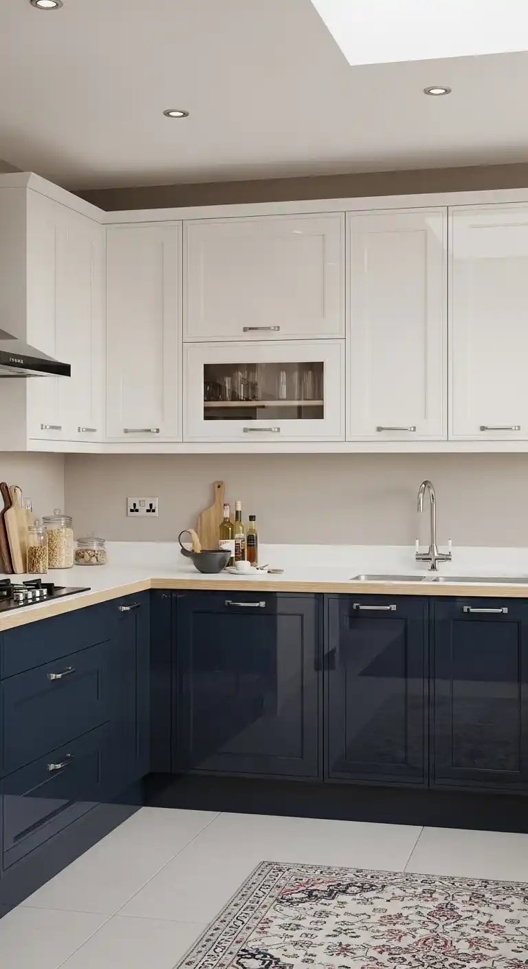 3. High-Gloss Lacquered Cabinets