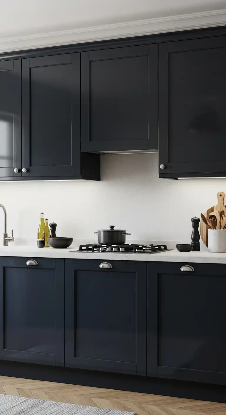 4. Matte vs Glossy Moody Kitchen Cabinets