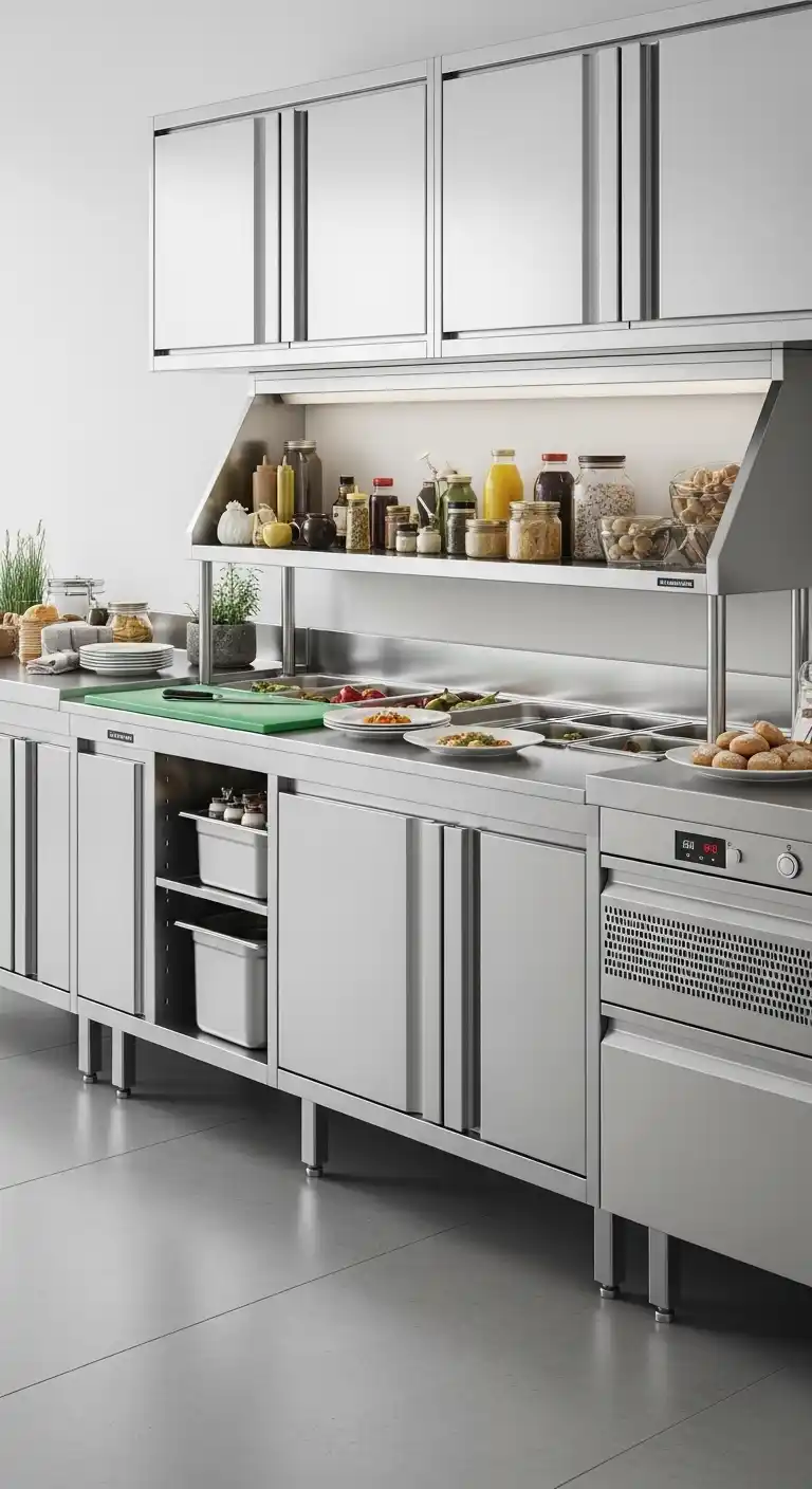 5. Industrial Cabinets with Integrated Workstations