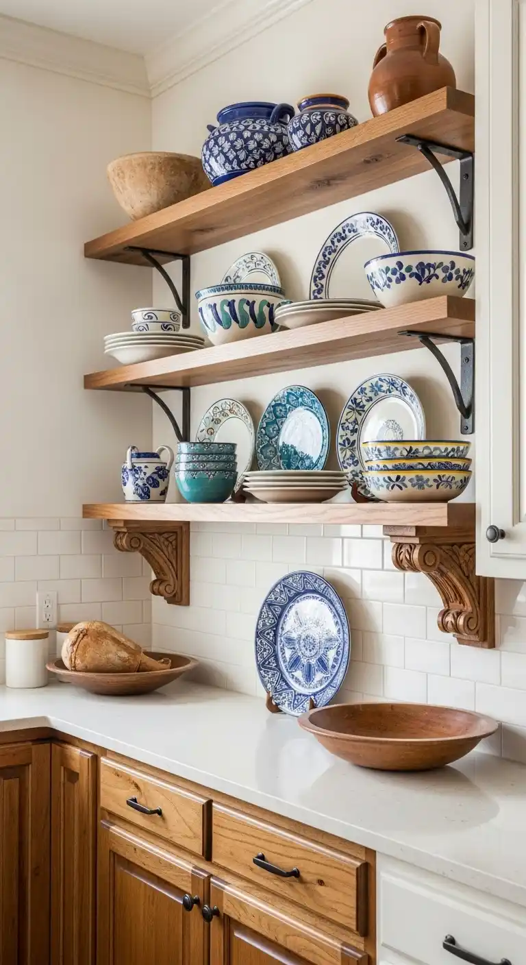5. Open Shelving Cabinets