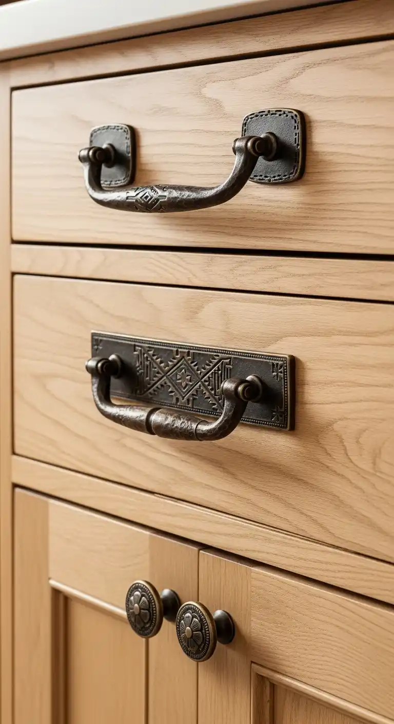 6. Cabinet Hardware That Complements Southwestern Style