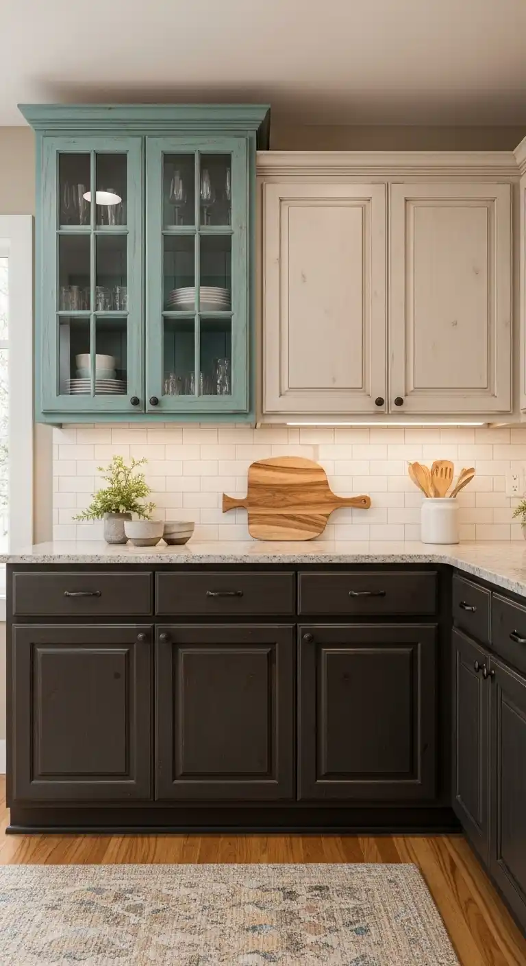 7. Two-Tone Southwestern Cabinets