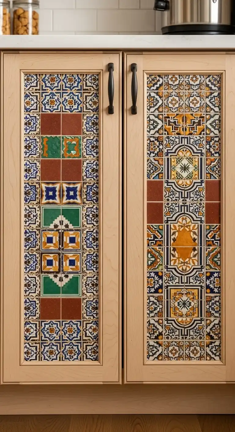 8. Cabinet Doors with Inlaid Tiles