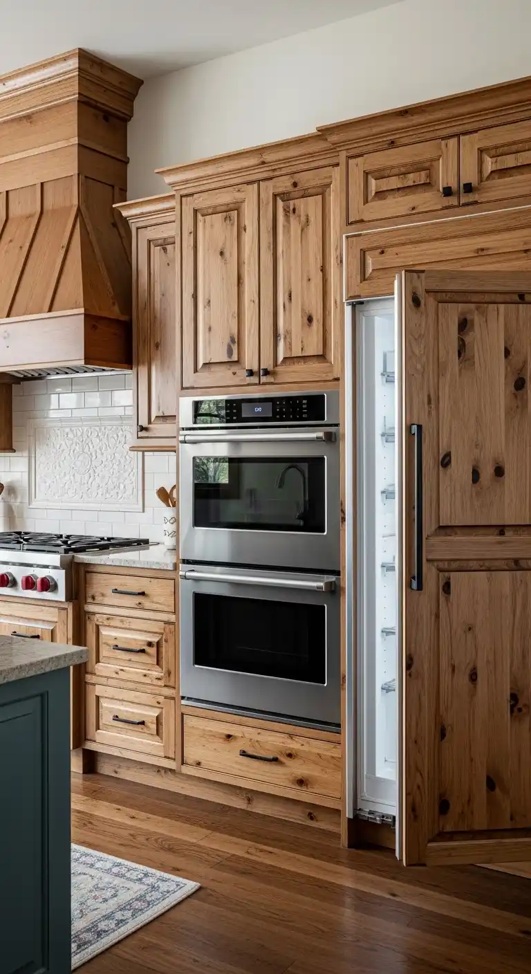Combining Southwestern Cabinets with Modern Appliances