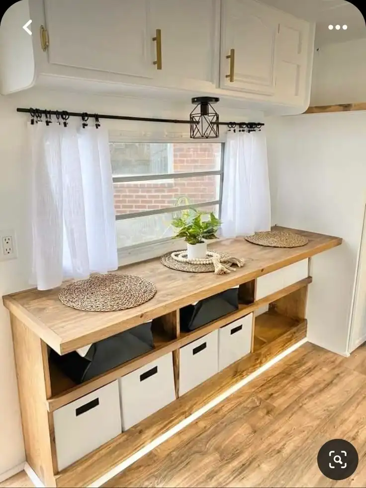 Turn the Cabinet Below a Console Table Into Bin Storage