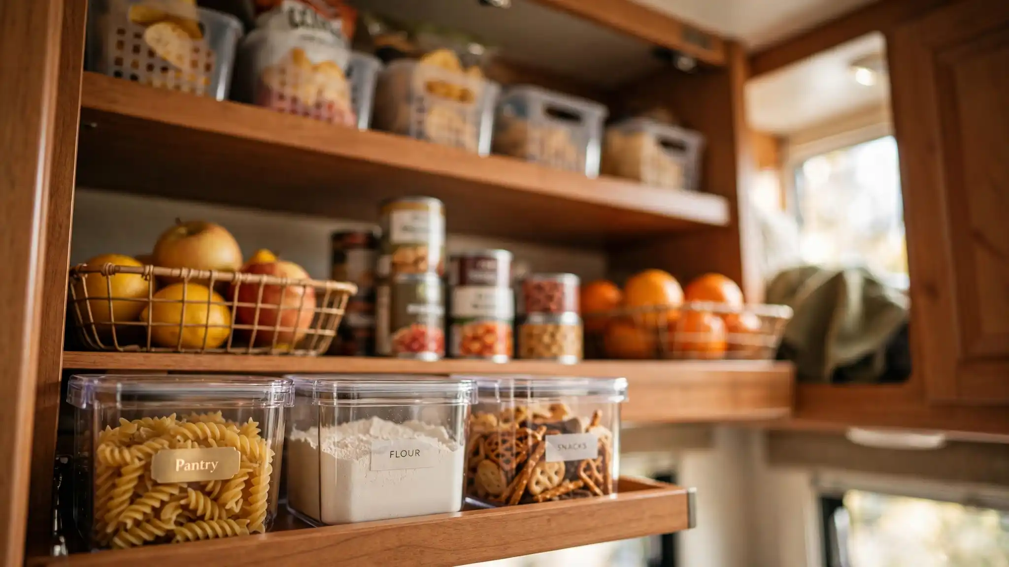 RV Pantry Cabinet Organization Ideas for Narrow Spaces
