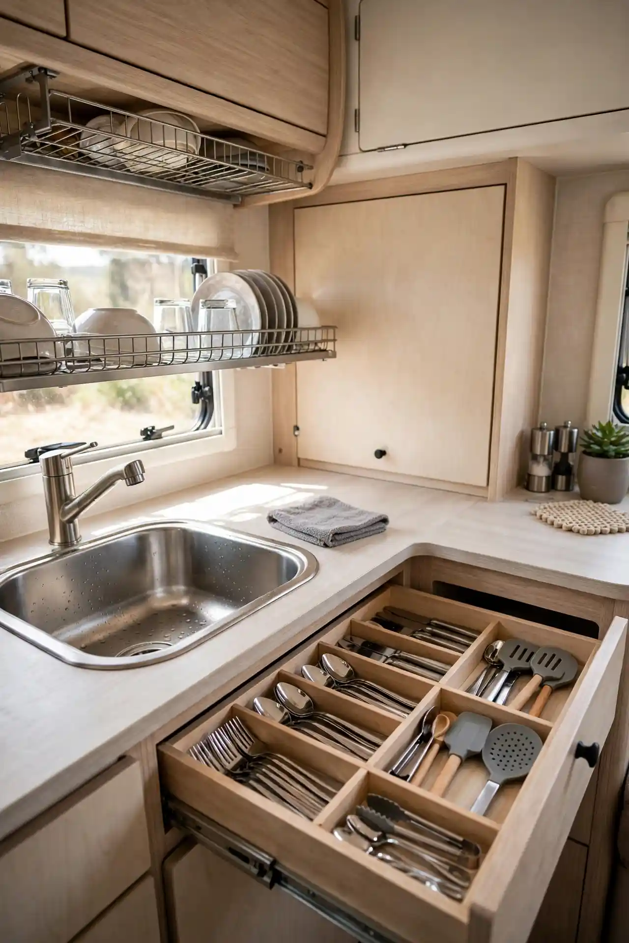 RV drawer storage
