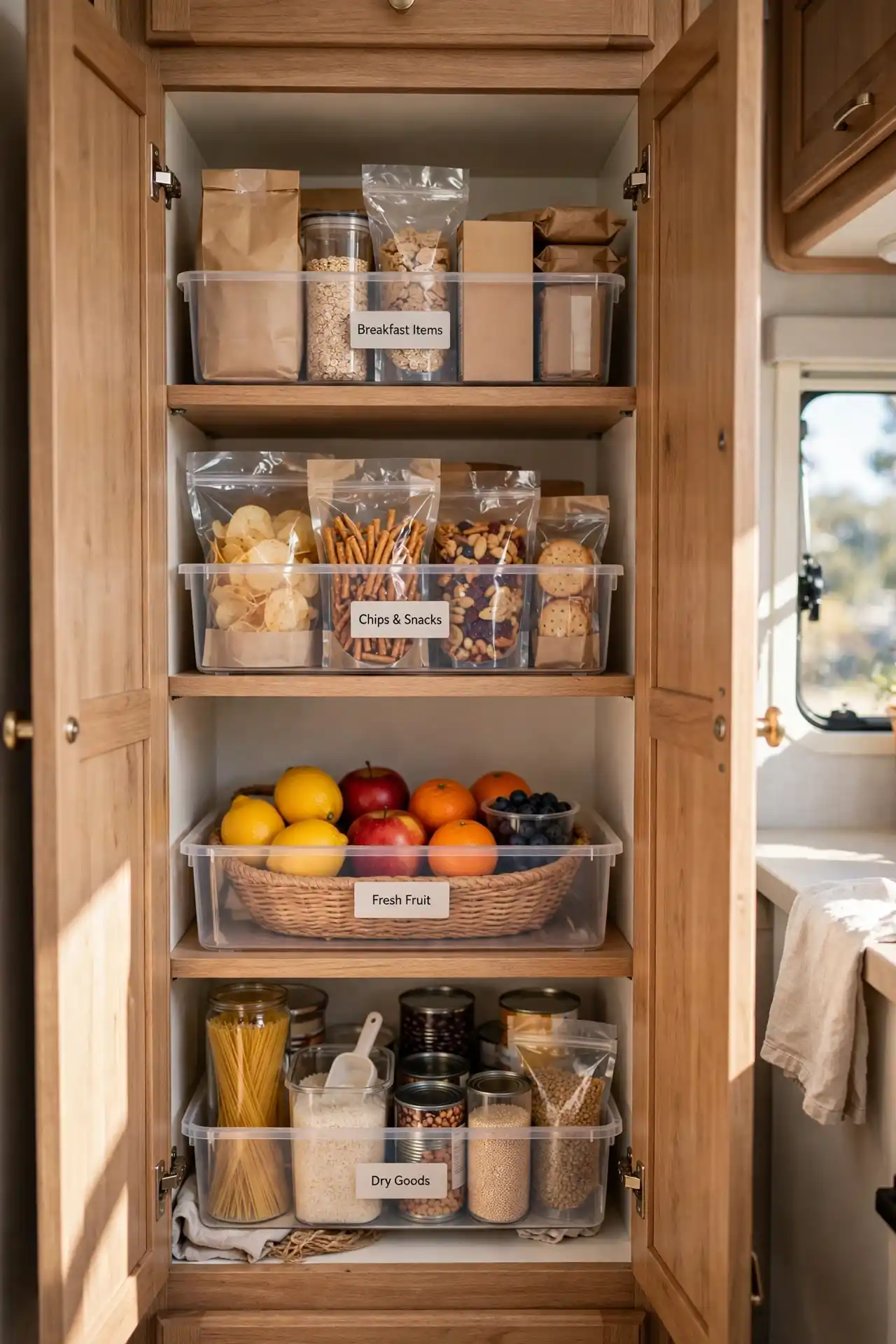 RV pantry storage solutions