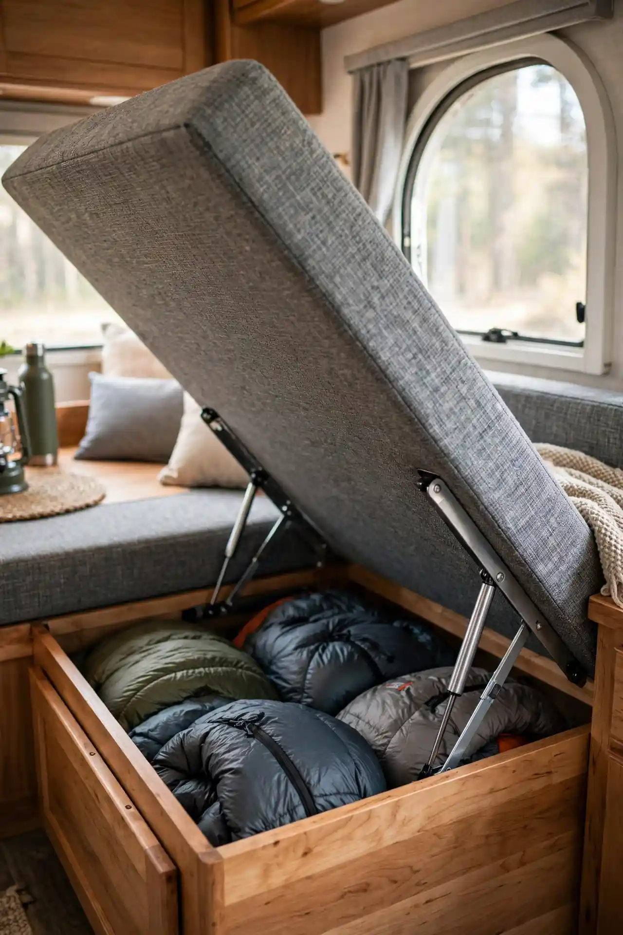camper dinette storage